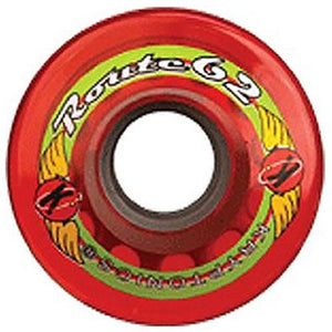 Kryptonics Wheels:  Route 62 62mm Red Wheels- Edge Boardshop