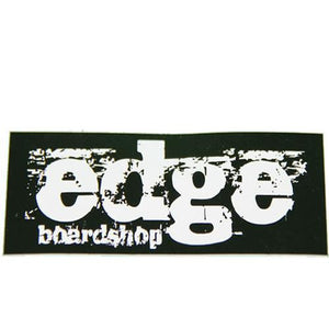 EDGE Sticker: Edge Grunge Logo Black White Stickers- Edge Boardshop