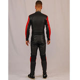 NJK Leather Suit: Downhill Racing Leathers Black Red Leather Racing Suits- Edge Boardshop