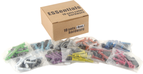 ESSENTIALS 10/PK ASST.COLOR 1" HARDWARE ppp