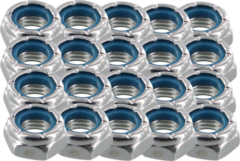 MODUS SPEED BEARINGS 20/PACK AXLE NUTS SILVER