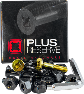 PLUS RESERVE UNIVERSAL 1" BLK/GOLD HARDWARE SET