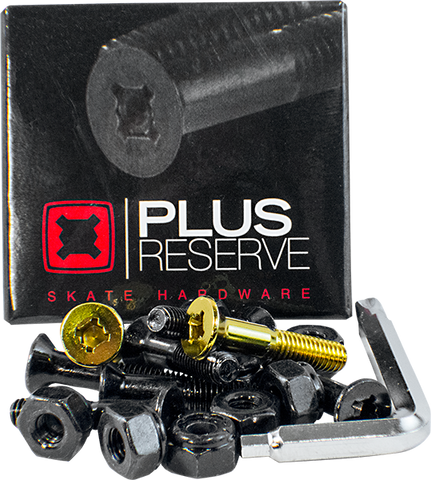 PLUS RESERVE UNIVERSAL 1" BLK/GOLD HARDWARE SET