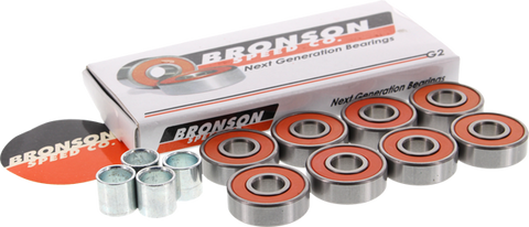 BRONSON G2 BEARINGS SINGLE SET PACK w/spcrs+wshers