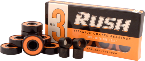 RUSH ABEC-3 BEARINGS W/SPACERS ppp