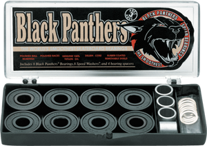 SHORTY'S BLACK PANTHERS ABEC-3 single set