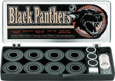 SHORTY'S BLACK PANTHERS ABEC-3 single set