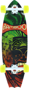 BAMBOO SKATE BATTAIL RASTA TIKI COMPLETE-9.25x31.5