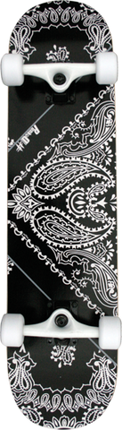 PUNKED DECKS BANDANA COMPLETE-7.75 BLACK ppp