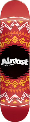 ALMOST SKATEBOARDS GEO AZTEK DECK-7.75 RED ppp