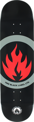 BLL CIRCLE FLAME DECK-8.5 BLK/RED/GREY