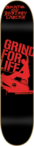 GRIND FOR LIFE LOGO DECK-7.75 BLK/RED