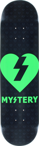 MYSTERY HEART DECK-8.25 BLK/NEON GRN