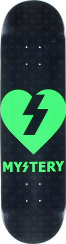 MYSTERY HEART DECK-8.25 BLK/NEON GRN