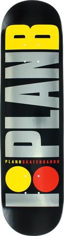 PLAN B TEAM OG LOGO DECK-7.7 BK/SIL/YEL/RD blk.ice