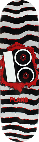 PLAN B TORN DECK-8.5 SILVER/BLK/RED