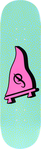 PRIMITIVE SKATEBOARD RETRO PENNANT DECK-7.62 TEAL/PINK