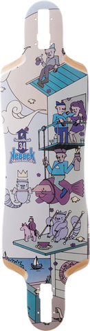 KEBBEK SMOOTHCUT 34 SKATEHOUSE DECK-9.3x34 BLU