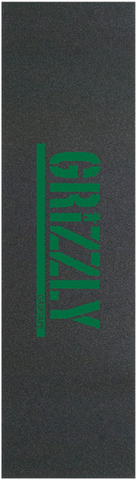 GRIZZLY GRIPTAPE 1-SHEET STAMP BLK/GRN GRIP