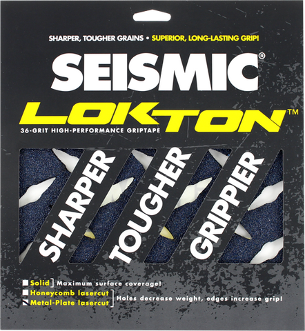 SEISMIC LOKTON GRIP SQUARES METALPLATE BLU 36grit