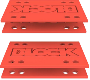 BLOCK RISER DROP-THRU ADAPTER KIT RED