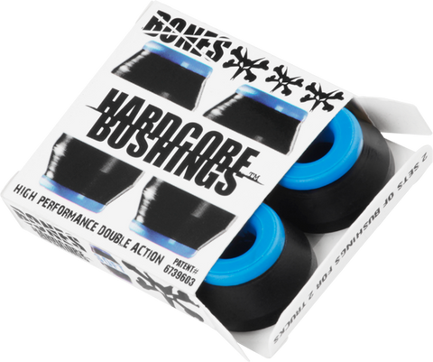 BONES HARDCORE 4PC SOFT BLACK/BLUE BUSHINGS