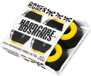 BONES HARDCORE 4PC MED BLACK/YELLOW BUSHINGS