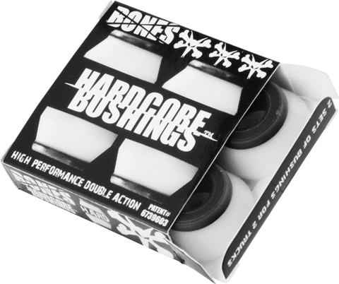 BONES HARDCORE 4PC HARD WHITE/BLACK BUSHINGS