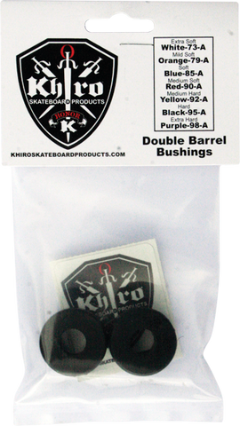 KHIRO DOUBLE BARREL BUSHING SET 95a HARD BLACK