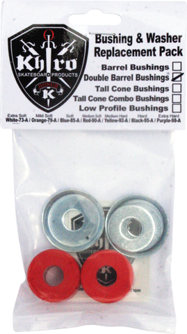 KHIRO DBL-BARREL BUSHING/WASH KIT 90a MED RED