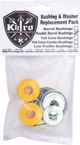 KHIRO DBL-BARREL BUSHING/WASH KIT 92a M-HARD YEL