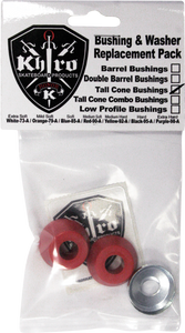 KHIRO TALL CONE BUSHING/WASH KIT 90a MED RED