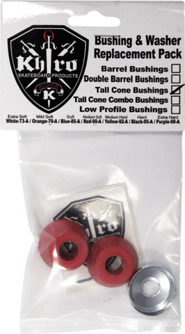 KHIRO TALL CONE BUSHING/WASH KIT 90a MED RED