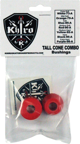 KHIRO T-CONE/L-BARREL BUSHING SET 90a MED-SOFT RED