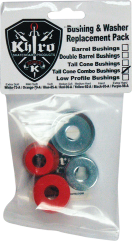 KHIRO T-CONE/L-BRL BUSHING/WASH KIT 90a MED RED