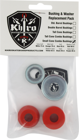 KHIRO S-CONE/L-BRL BUSHING/WASH KIT 90a MED RED