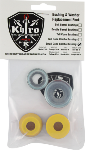 KHIRO S-CONE/L-BRL BUSHING/WASH KIT 92a M-HARD YEL