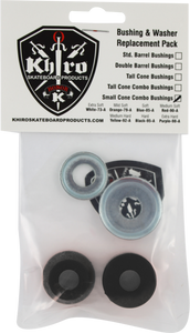 KHIRO S-CONE/L-BRL BUSHING/WASH KIT 95a HARD BLK