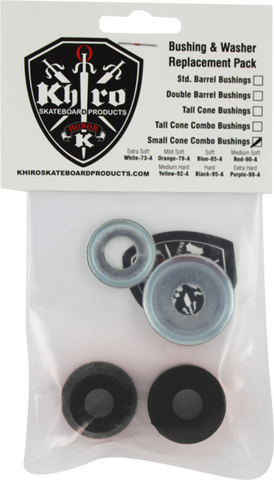 KHIRO S-CONE/L-BRL BUSHING/WASH KIT 95a HARD BLK