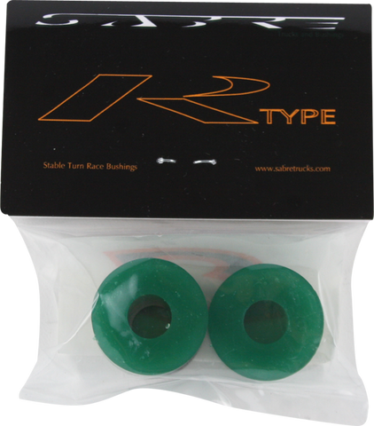 SABRE R-TYPE BUSHINGS 93a CLR.GREEN 2pk w/washers