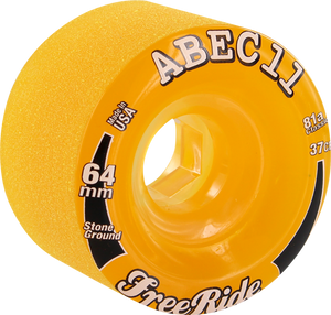 ABEC11 FREERIDE STONE GROUND 64mm 81a AMBER/CLR