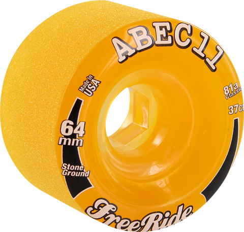 ABEC11 FREERIDE STONE GROUND 64mm 81a AMBER/CLR