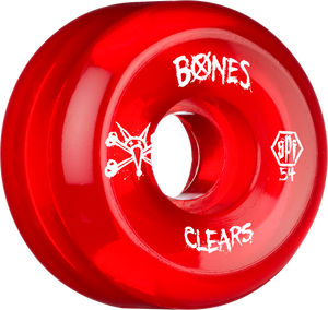 BONES SPF CLEARS 54mm CLEAR RED