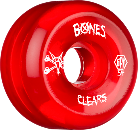 BONES SPF CLEARS 54mm CLEAR RED