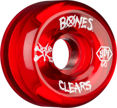 BONES SPF CLEARS 60mm CLEAR RED