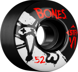 BONES STF SKINNY V1 SERIES 52mm BLACK