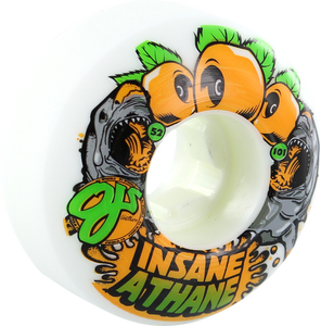 OJ WHEELS INSANEATHANE EZ EDGE SHARKS 52mm 101a WHT/ORG