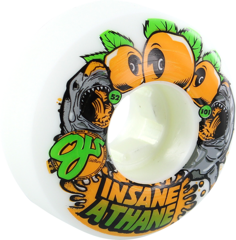 OJ WHEELS INSANEATHANE EZ EDGE SHARKS 52mm 101a WHT/ORG