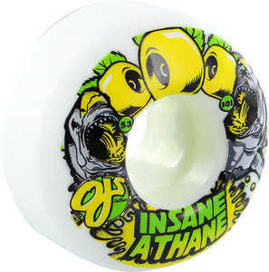 OJ WHEELS INSANEATHANE EZ EDGE SHARKS 53mm 101a WHT/YEL