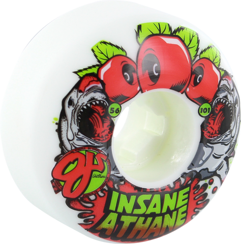 OJ WHEELS INSANEATHANE EZ EDGE SHARKS 56mm 101a WHT/RED